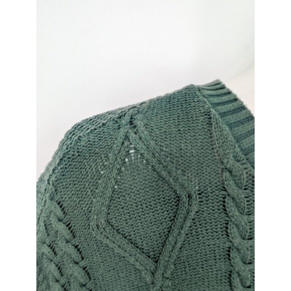 Hollister Cable Knit Sweater Women Size S Fisherman Chunky Oversized Pullover - Picture 8 of 10